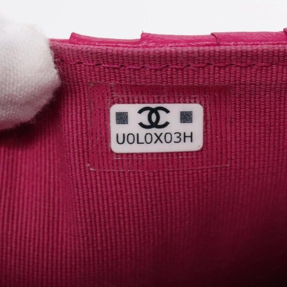 CHANEL Wallet Lamb Skin Pink Gold CC Auth 94678AM - Picture 9 of 16